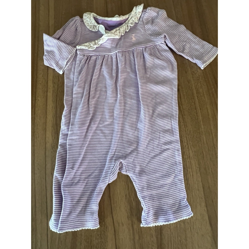 Ralph Lauren Baby Girls‎ Footless Collared 1 pc Outfit Sleepsuit 3 Months